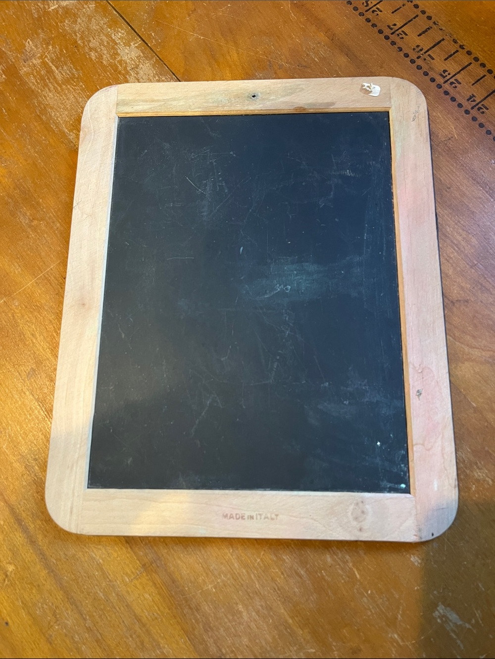 VINTAGE Made in Italy Slate Wood Frame Chalkboard Tablet 11" x 9"